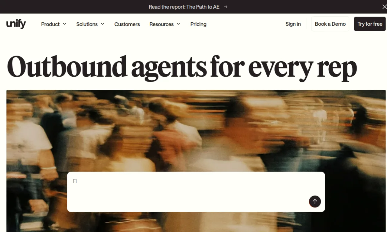 Screenshot of Unifygtm website