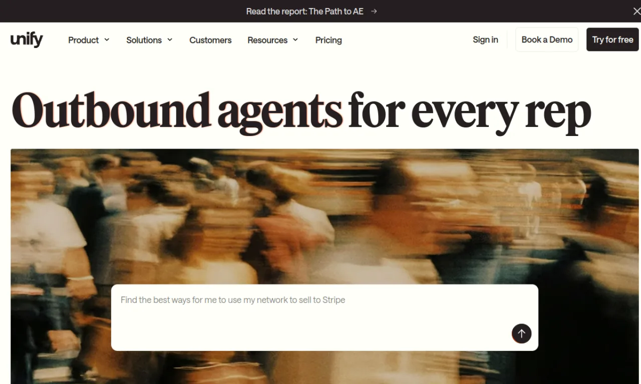 Screenshot of Unifygtm website