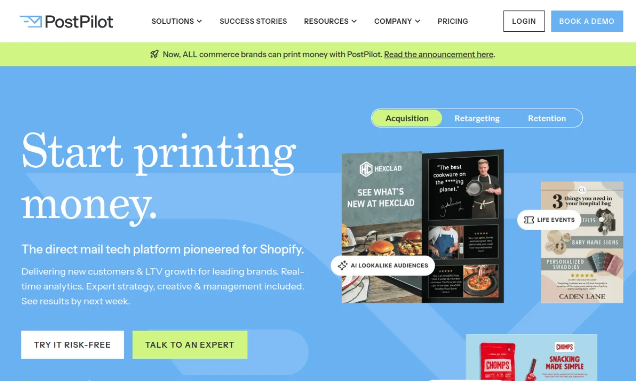Screenshot of PostPilot website