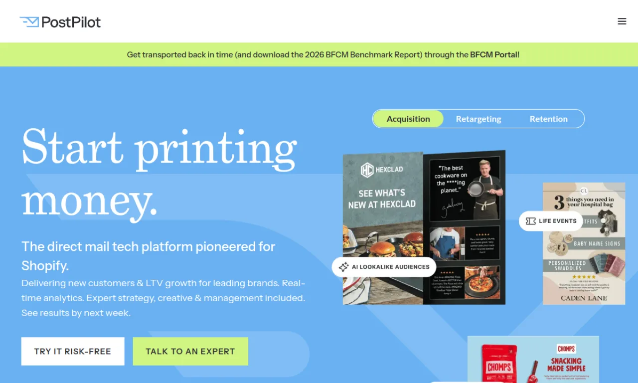Screenshot of PostPilot website