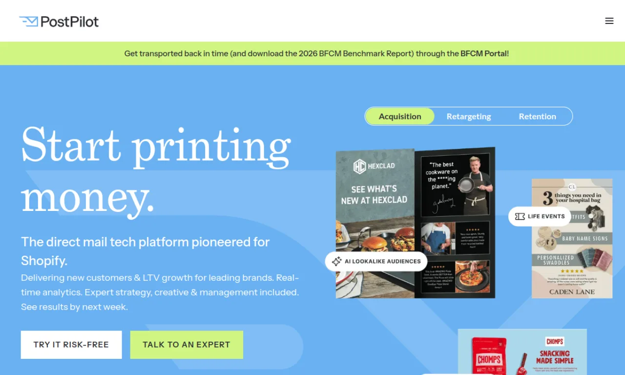 Screenshot of PostPilot website