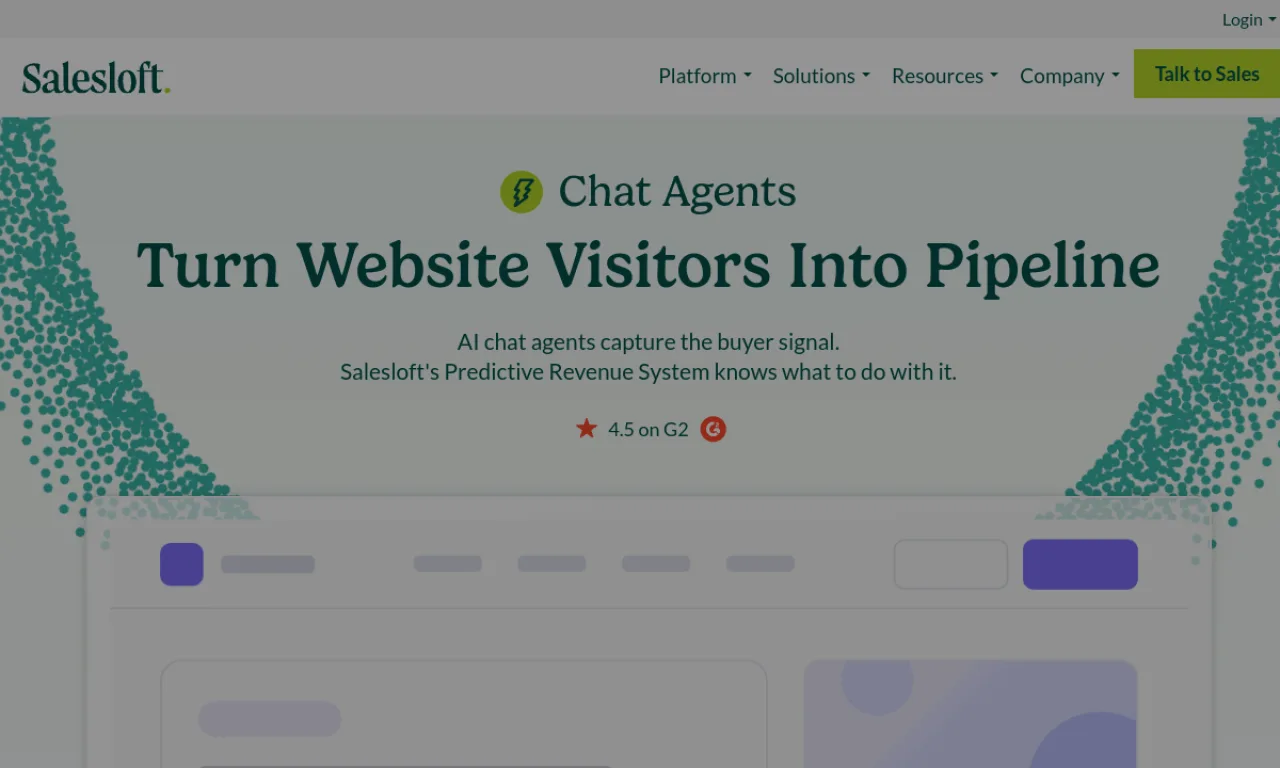 Screenshot of Drift website