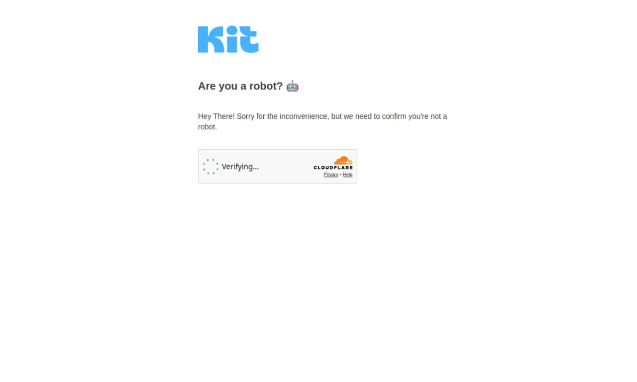 Screenshot of ConvertKit / Kit website