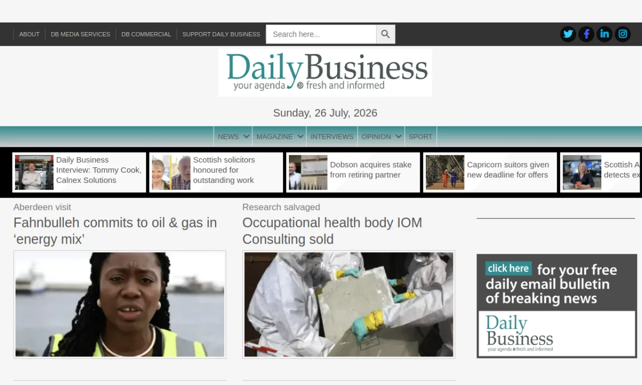 Screenshot of DailyBusinessGroup website