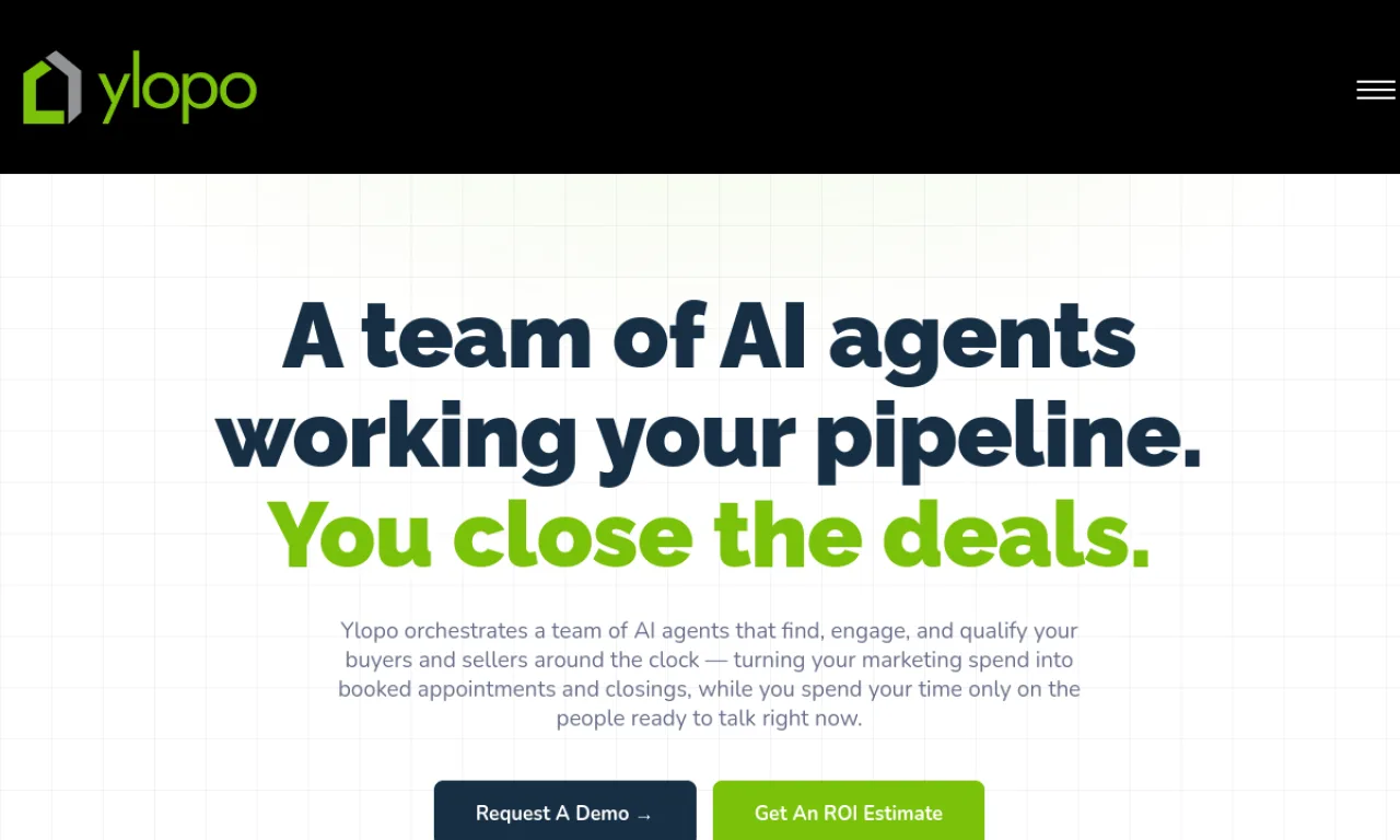 Screenshot of Ylopo website
