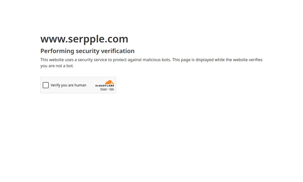 Screenshot of Serpple website