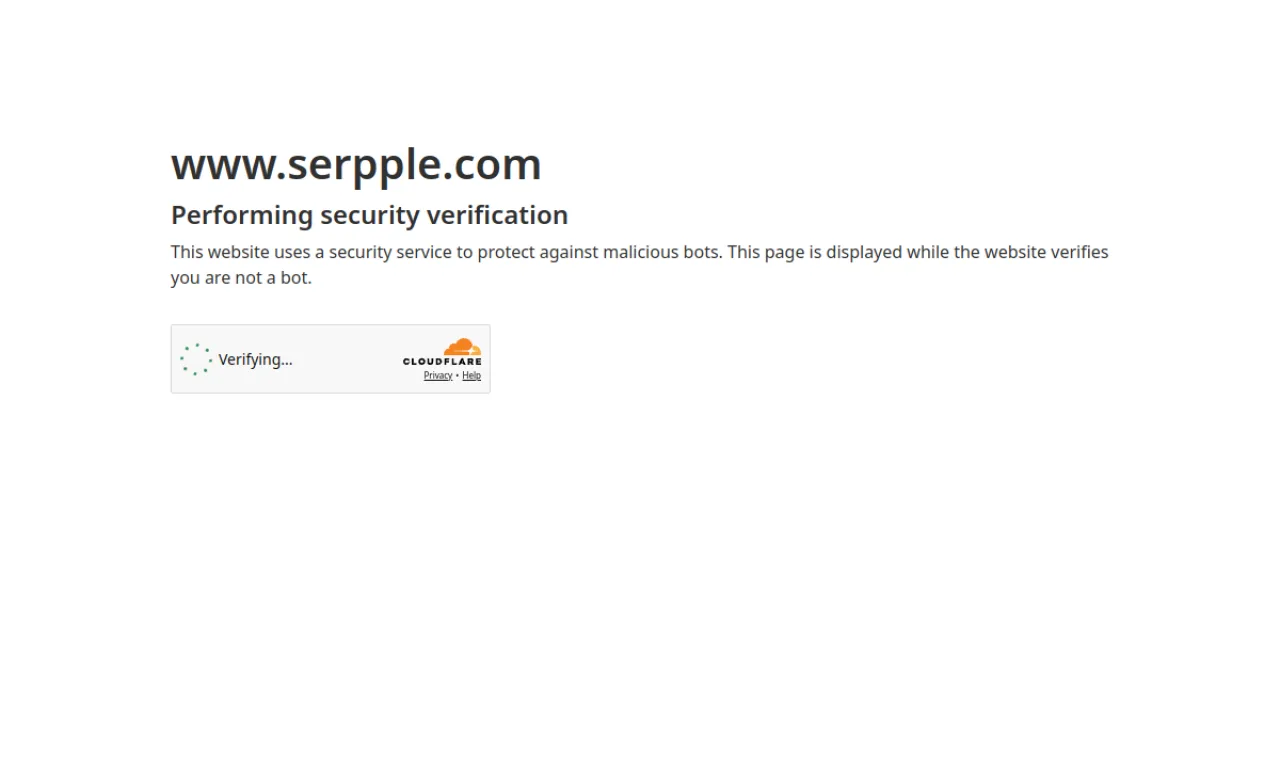 Screenshot of Serpple website