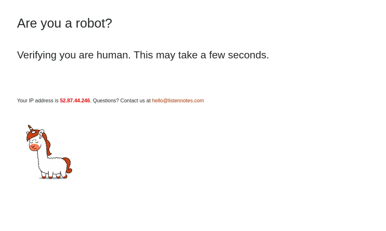 Screenshot of Listenotes website