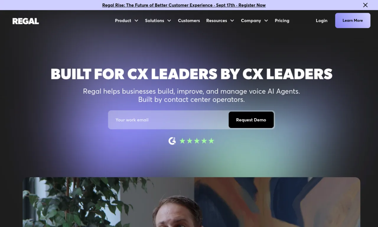 Screenshot of Regal website