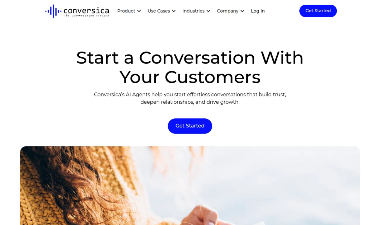 Screenshot of Conversica website
