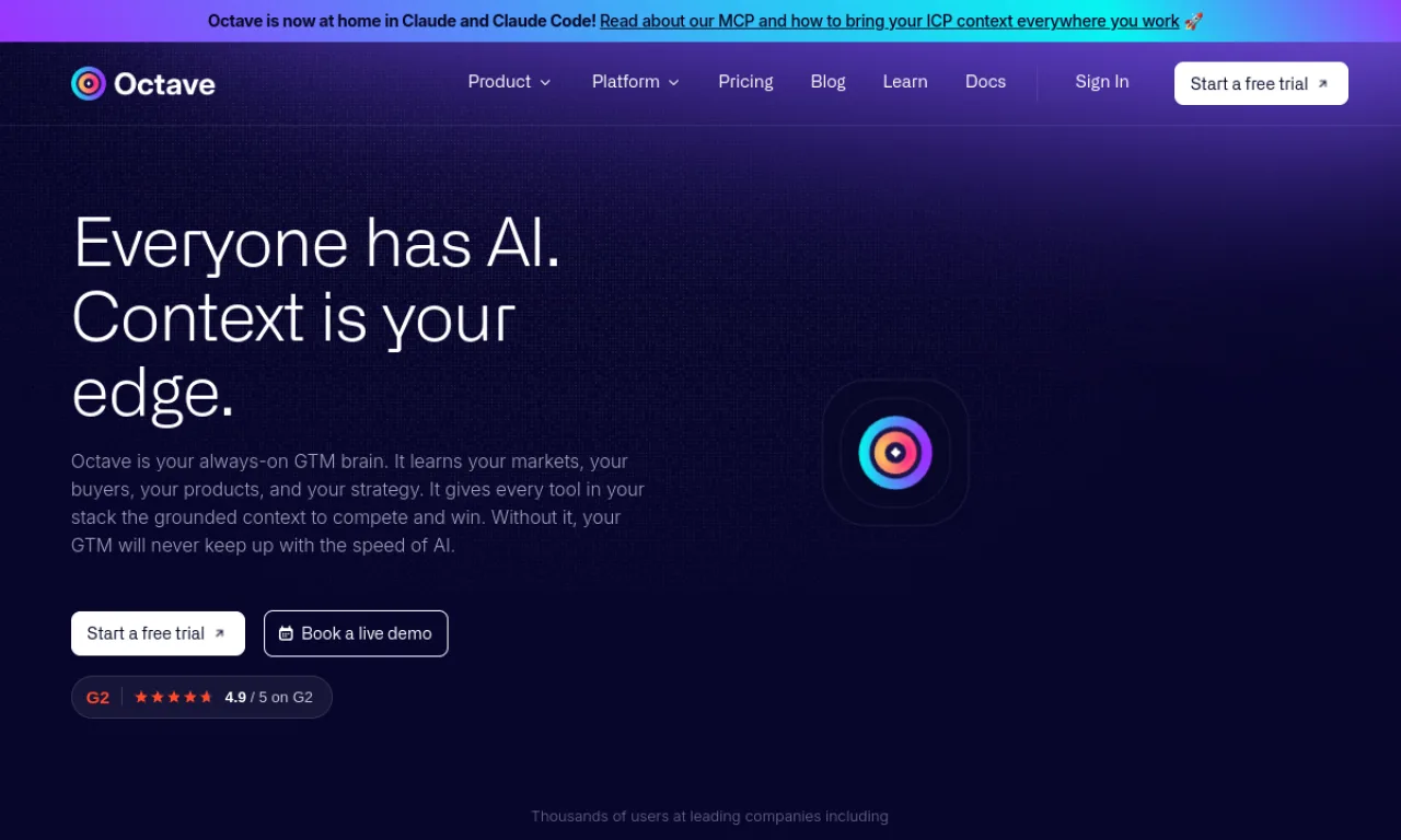 Screenshot of Fibbler / Octave messaging website