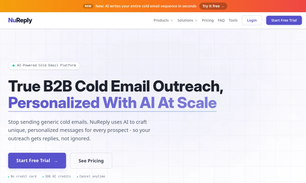 Screenshot of Nureply website