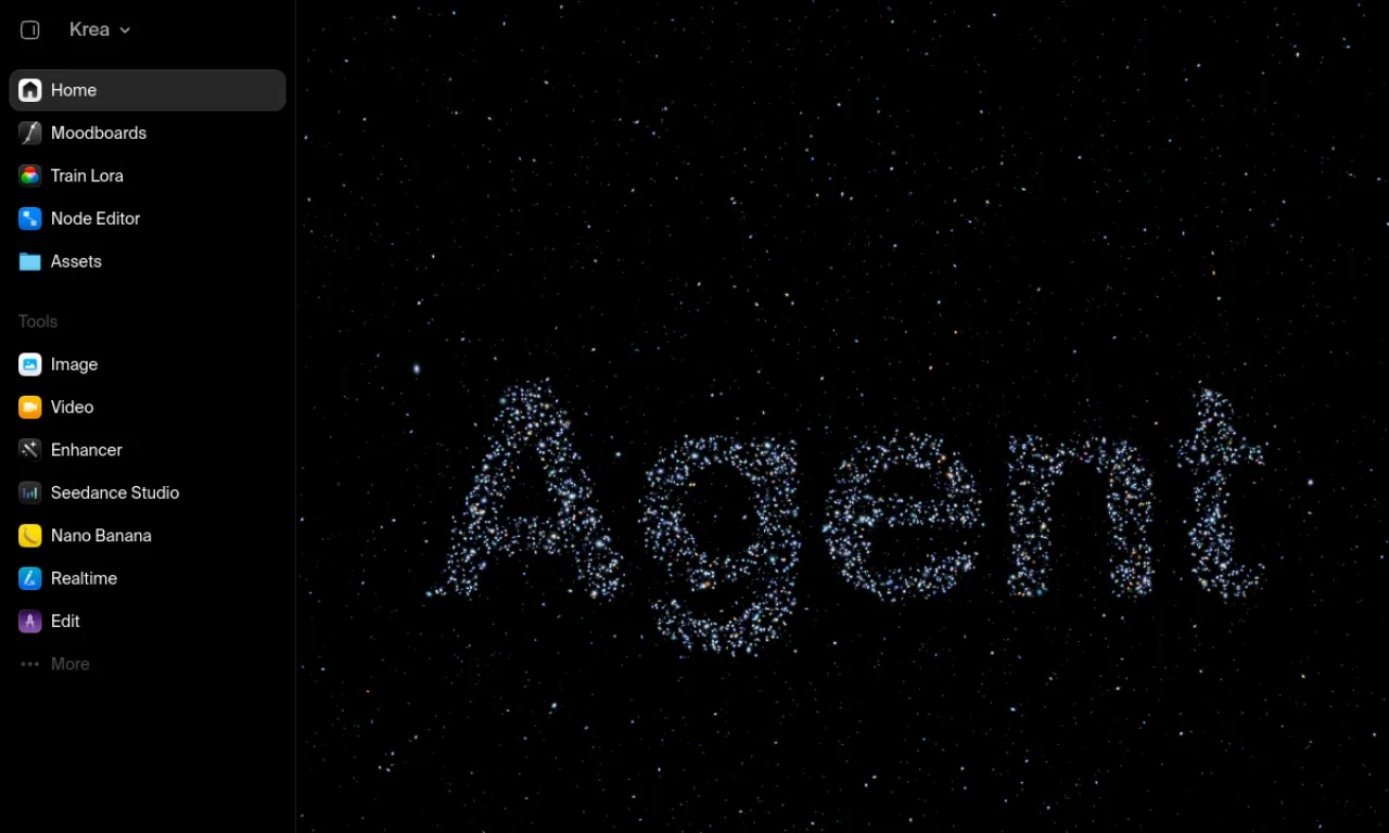 Screenshot of Krea AI website