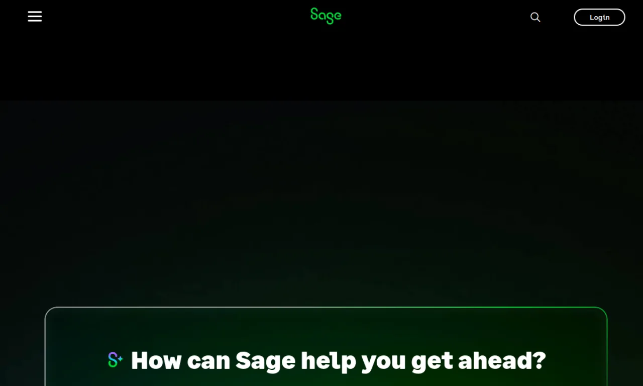 Screenshot of Sage Intacct website