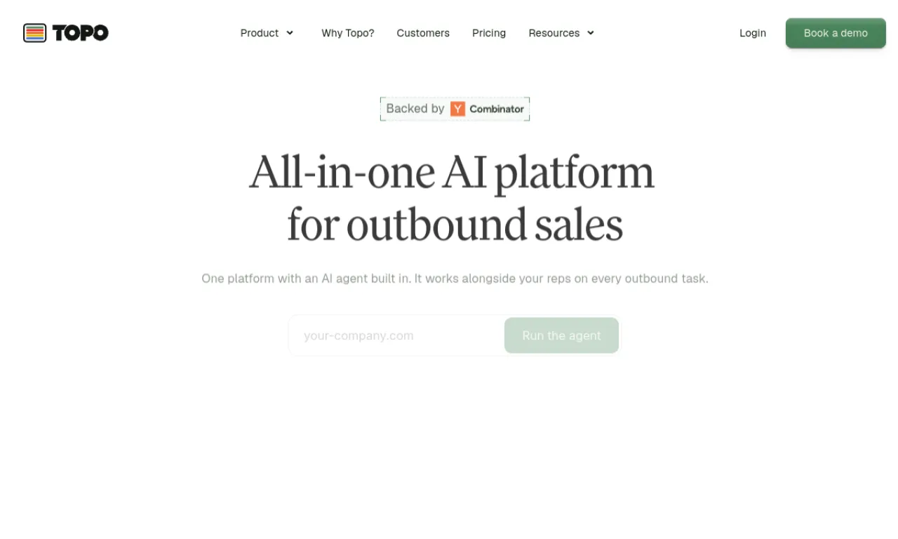 Screenshot of Topo.io website