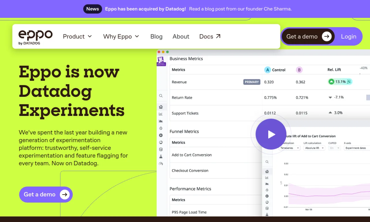 Screenshot of Eppo website
