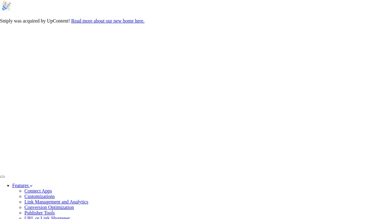Screenshot of Sniply website