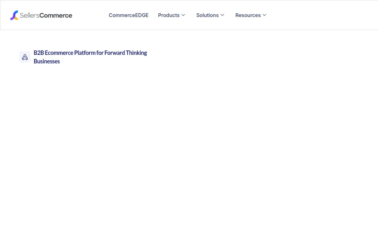 Screenshot of SellersCommerce website