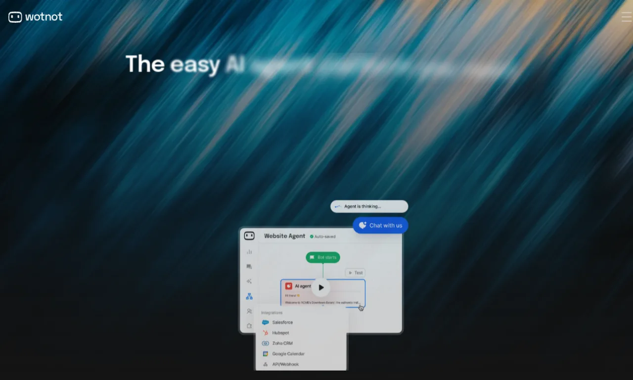 Screenshot of Chatrace / WotNot website