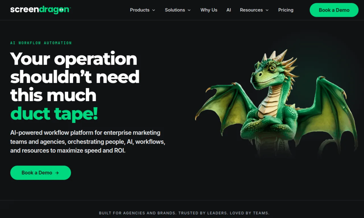 Screenshot of Screendragon website