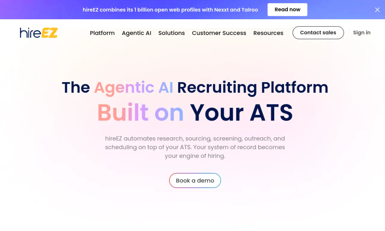 Screenshot of Trinsly / Hireez data website