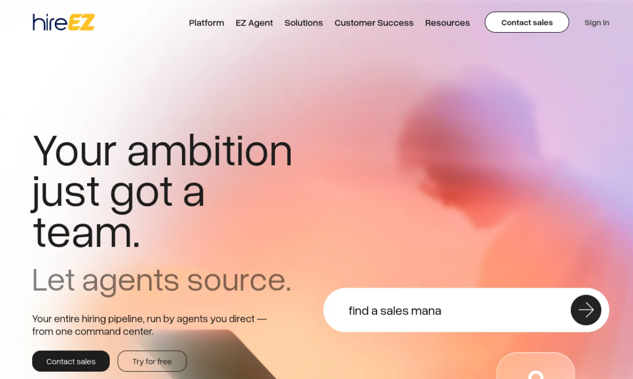 Screenshot of Trinsly / Hireez data website