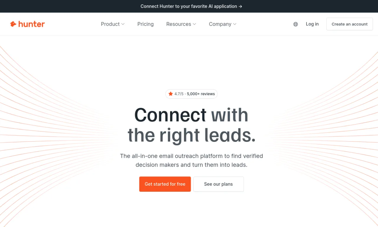 Screenshot of Hunter Campaigns website