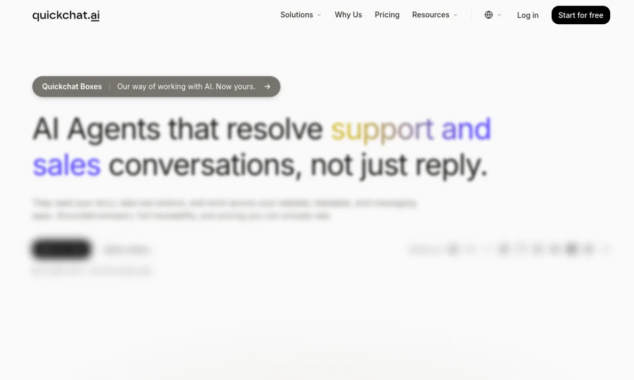 Screenshot of Continual / Quickchat AI website