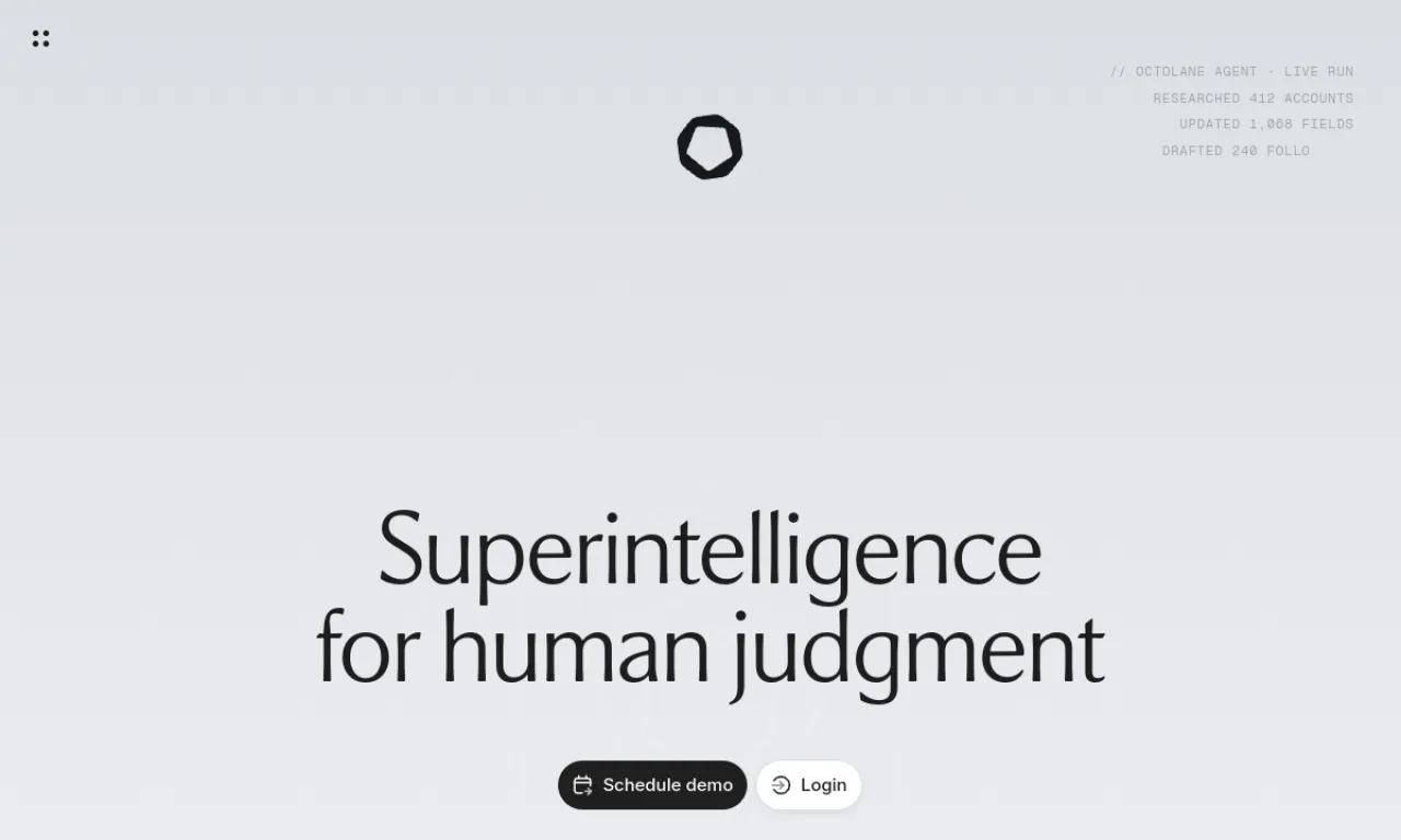 Screenshot of Octolane website