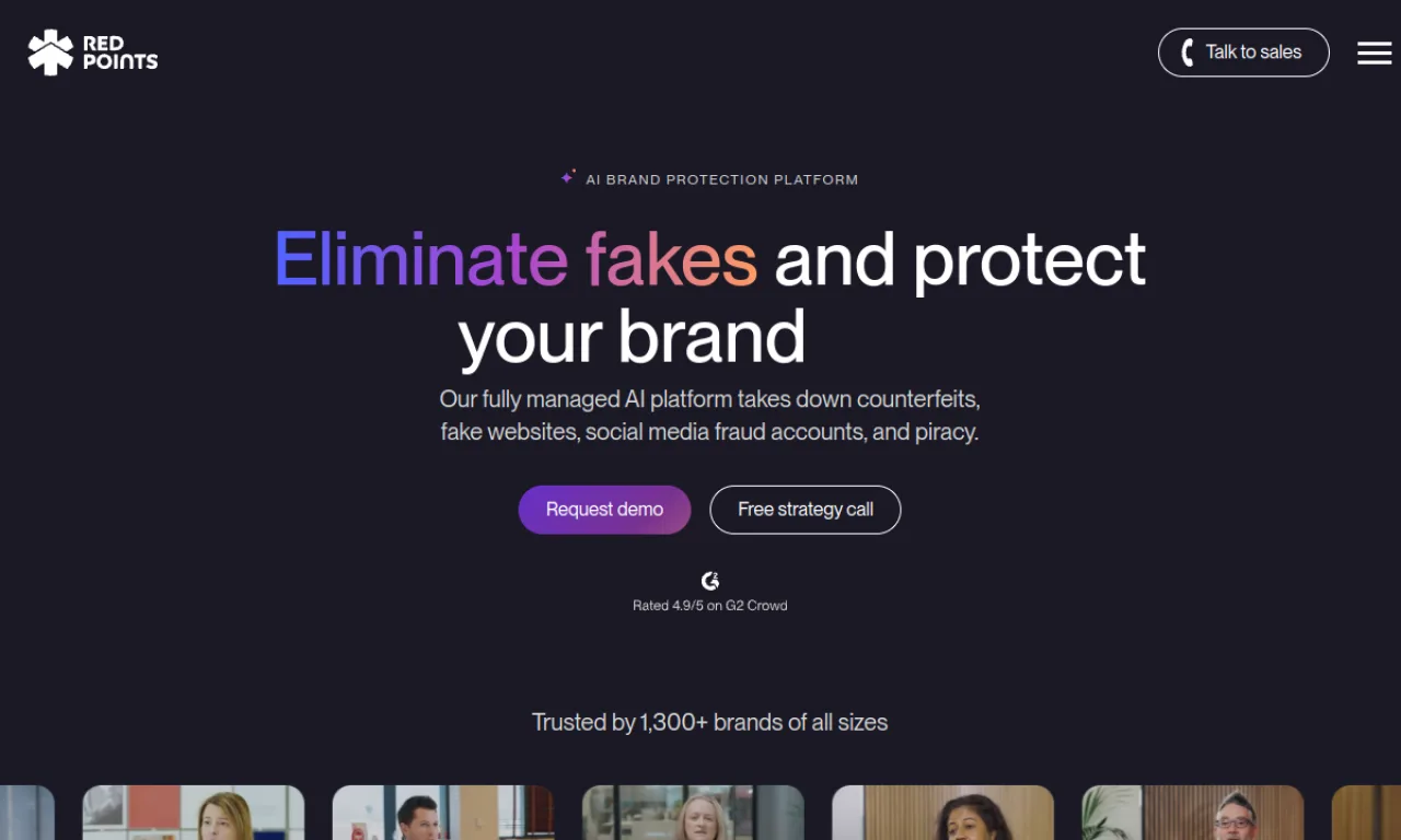 Screenshot of Red Points website