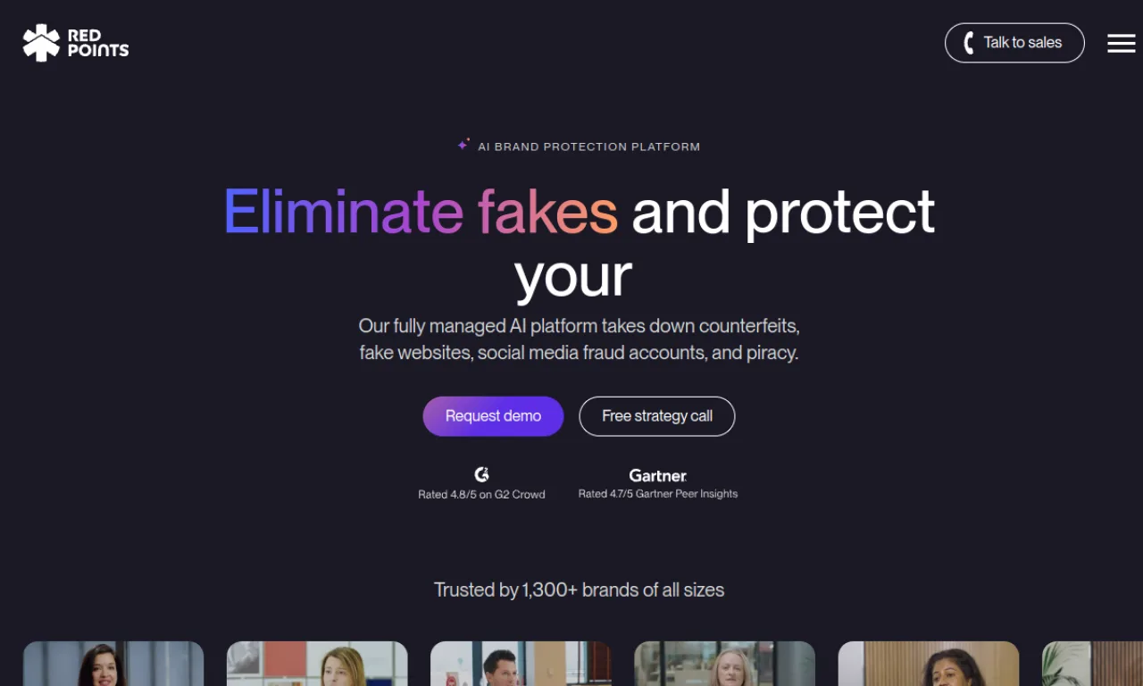 Screenshot of Red Points website