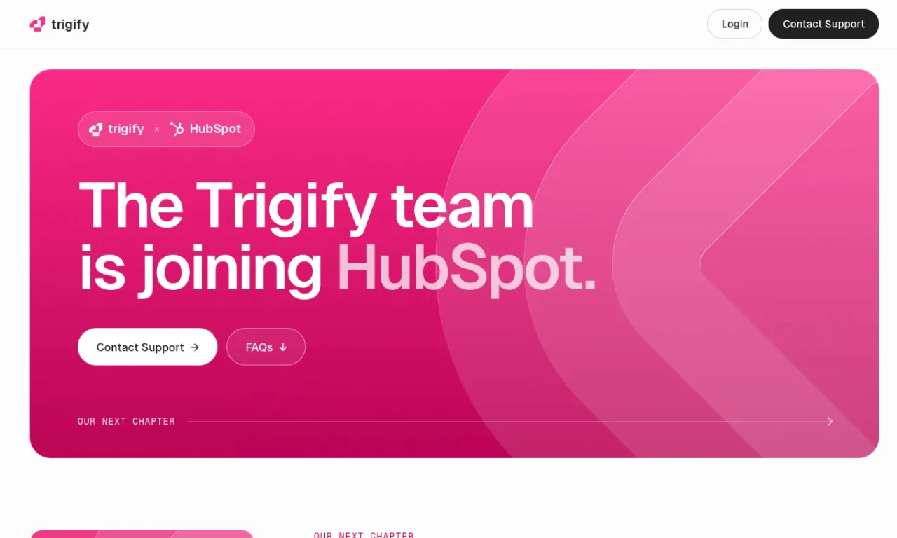 Screenshot of Trigify website
