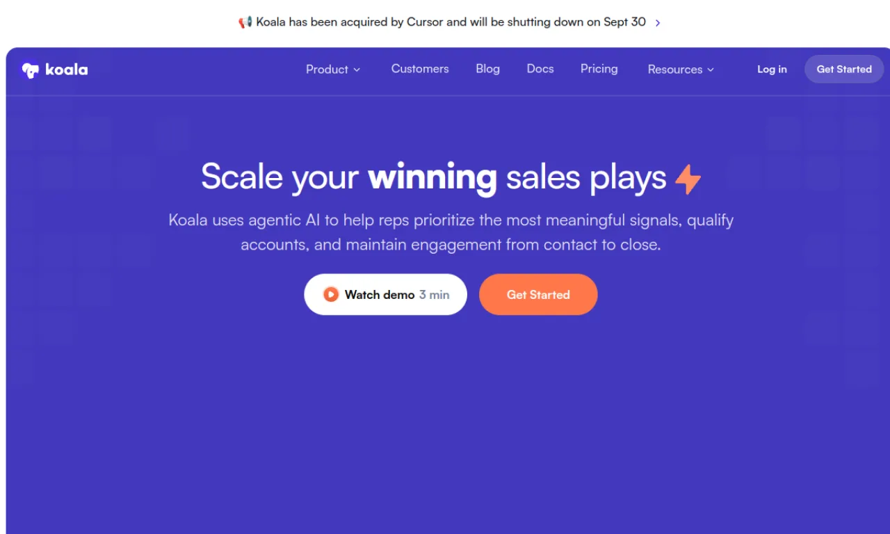 Screenshot of Koala (reveal) website