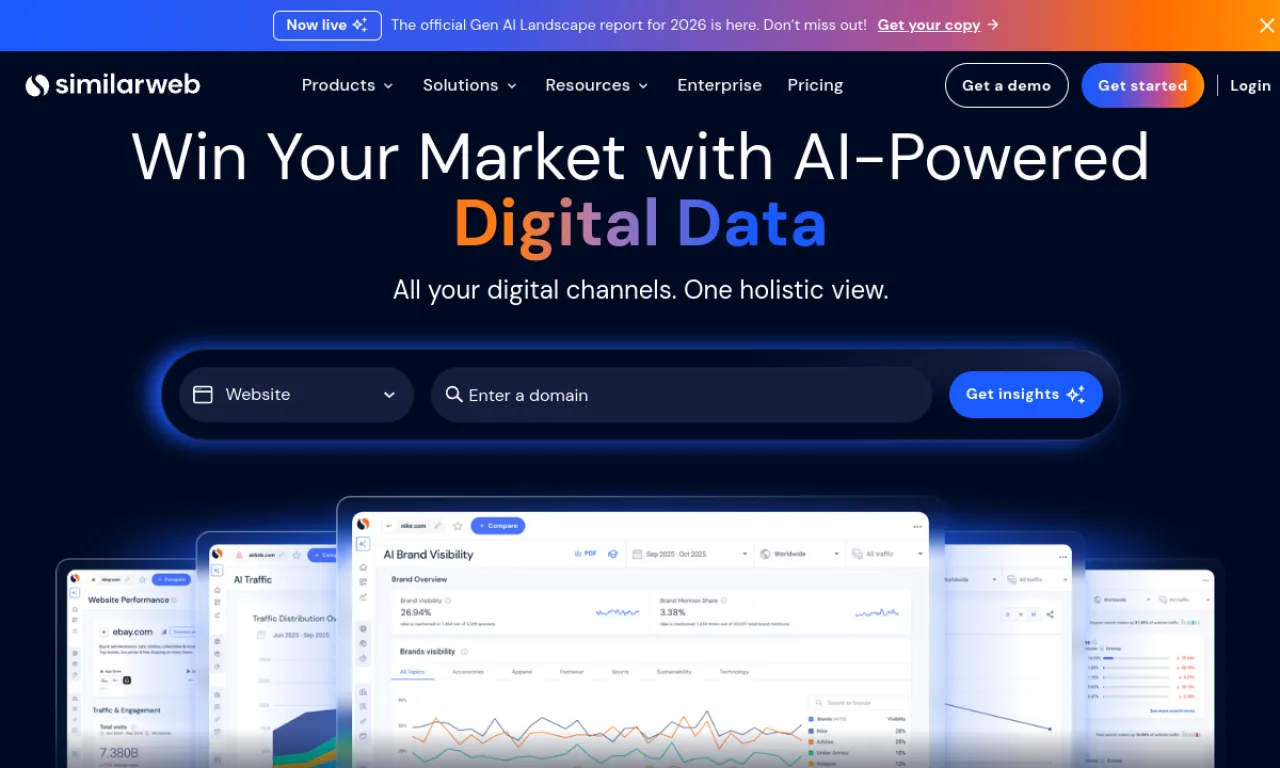 Screenshot of Similarweb website